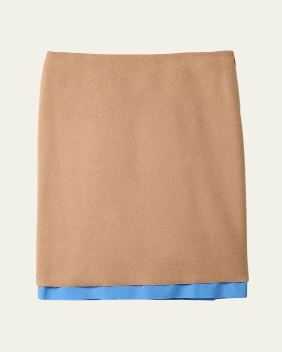 Mid-Rise Straight Knee Length Skirt